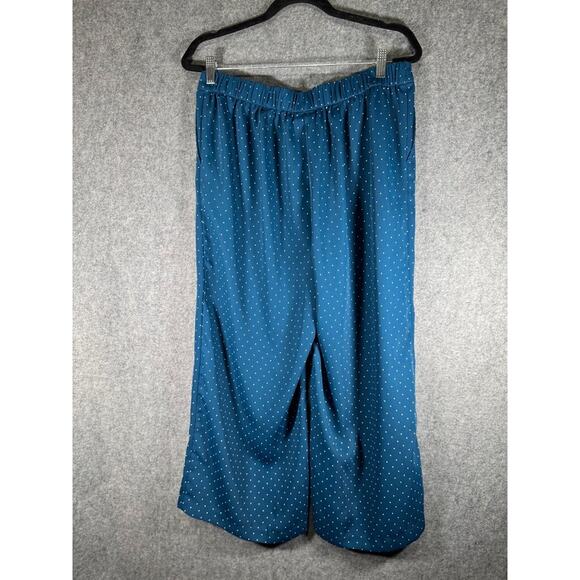 J Jill Pants Women Medium Blue Polka Dot Wearever Collection Easy Care Relax Fit - Picture 5 of 8